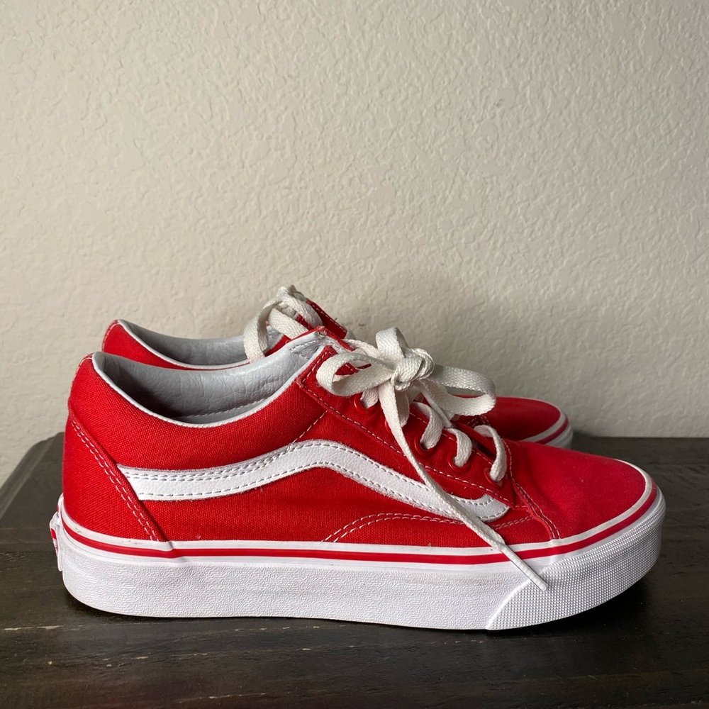 vans old skool red/true white .